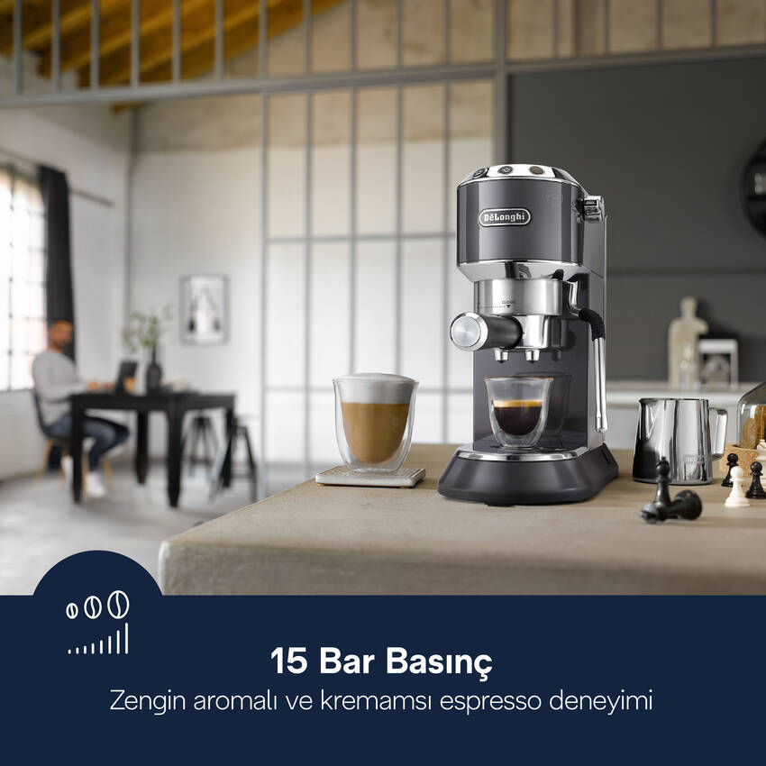 Dedica EC885.GY Manuel Espresso Kahve Makinesi - 3