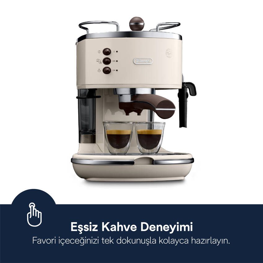 Icona Vintage, ECOV311.BG Manuel Espresso Kahve Makinesi - 3