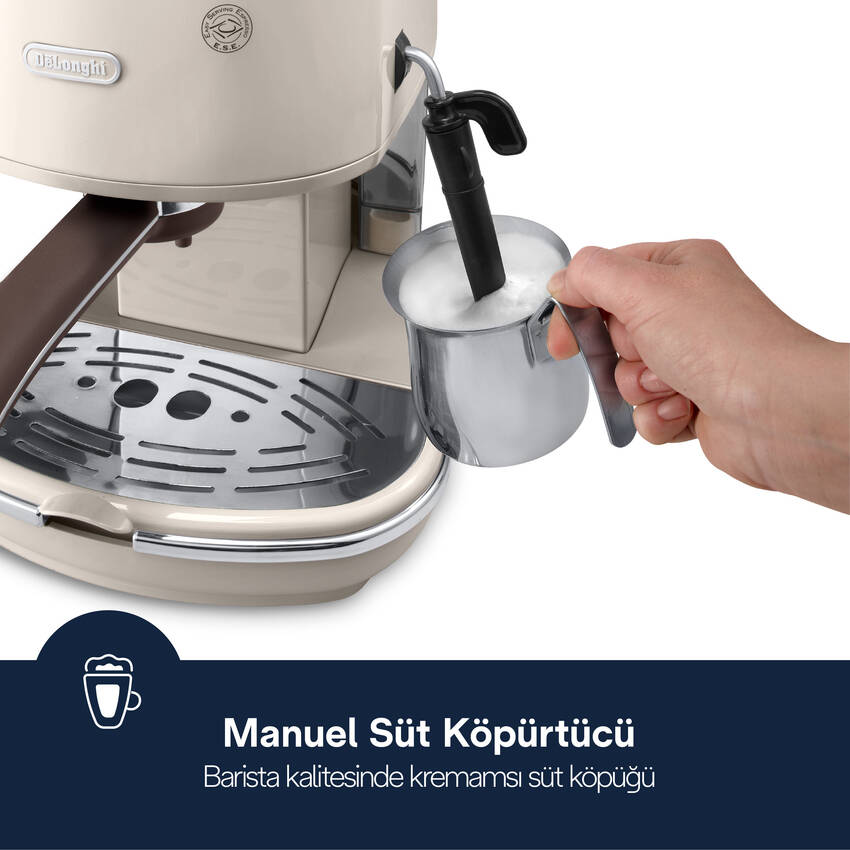 Icona Vintage, ECOV311.BG Manuel Espresso Kahve Makinesi - 4