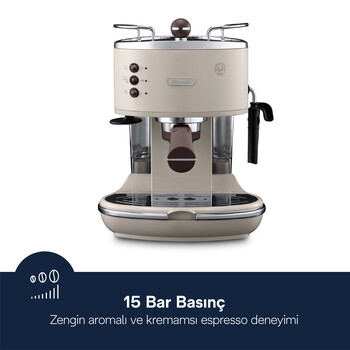 Icona Vintage, ECOV311.BG Manuel Espresso Kahve Makinesi - 5