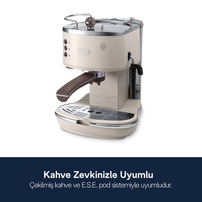 Icona Vintage, ECOV311.BG Manuel Espresso Kahve Makinesi - 6