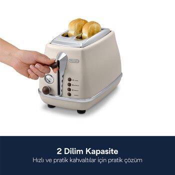 Icona Vintage, CTOV2103.BG Vintage Ekmek Kızartma Makinesi - 3