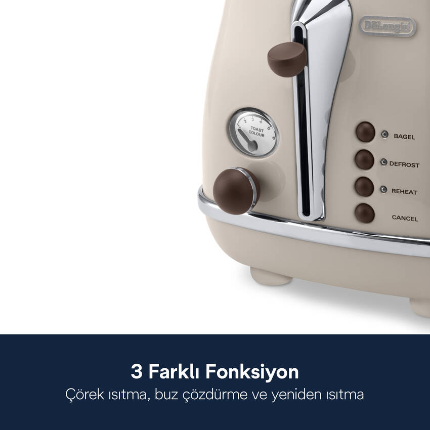 Icona Vintage, CTOV2103.BG Vintage Ekmek Kızartma Makinesi - 6