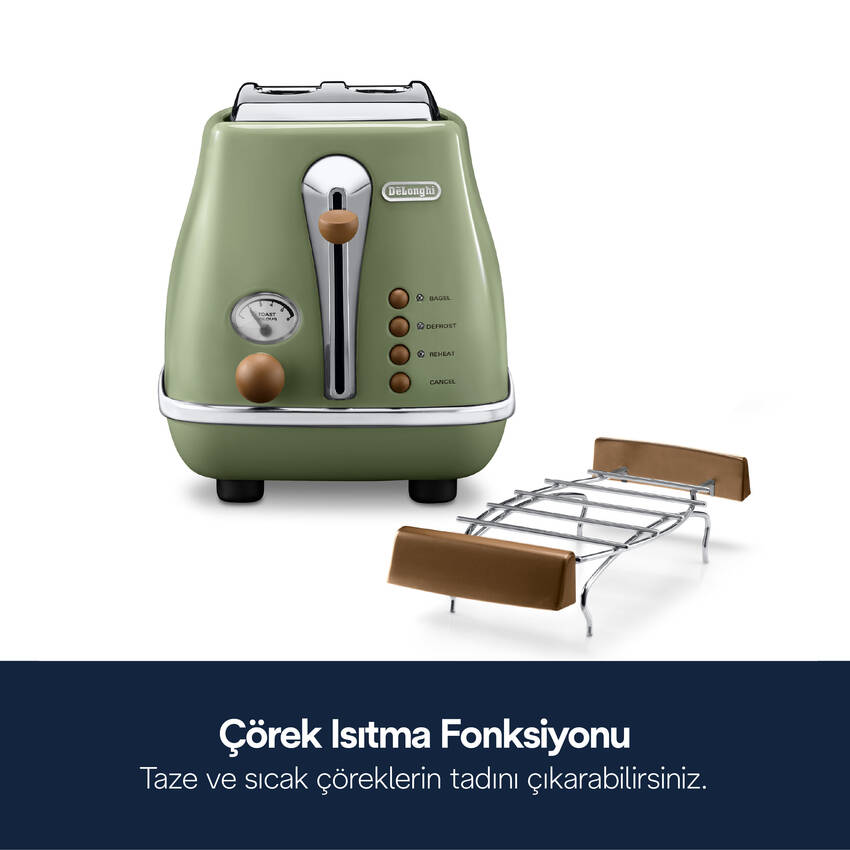 Icona Vintage, CTOV2103.GR Ekmek Kızartma Makinesi - 4