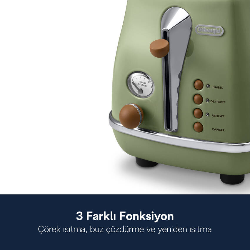Icona Vintage, CTOV2103.GR Ekmek Kızartma Makinesi - 6