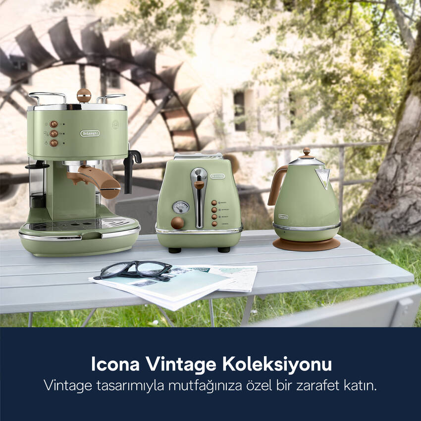 Icona Vintage, ECOV311GR Manuel Espresso Kahve Makinesi - 2