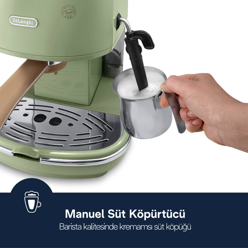 Icona Vintage, ECOV311GR Manuel Espresso Kahve Makinesi - 4