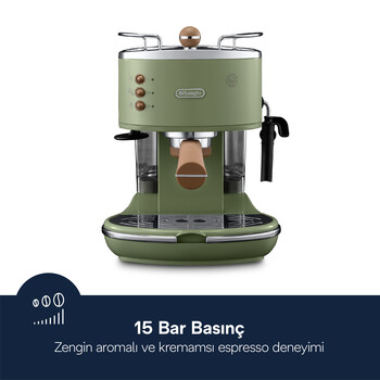 Icona Vintage, ECOV311GR Manuel Espresso Kahve Makinesi - 5