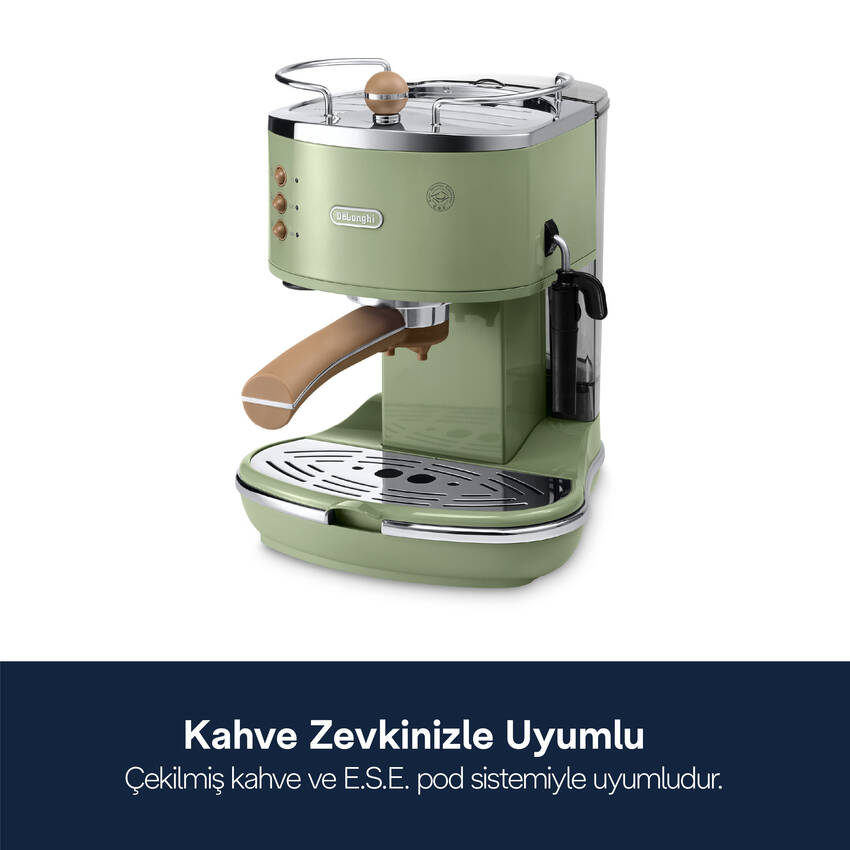 Icona Vintage, ECOV311GR Manuel Espresso Kahve Makinesi - 6