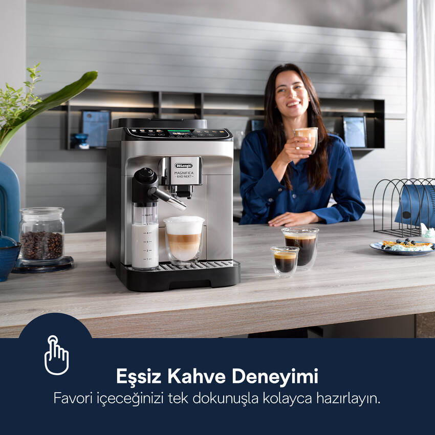 Magnifica Evo, ECAM310.80.SB Next Tam Otomatik Espresso Kahve Makinesi - 3